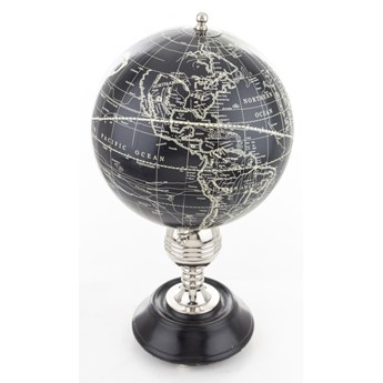 WIDE globus na srebrnym stojaku o czarnej podstawie, wys. 43 cm