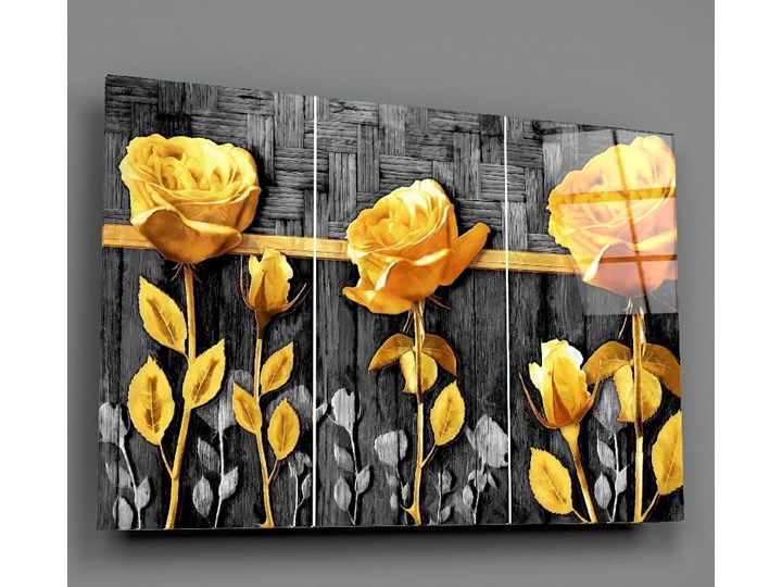 Szklany obraz Insigne Golden Roses Kolor Szary Wymiary 46x72 cm
