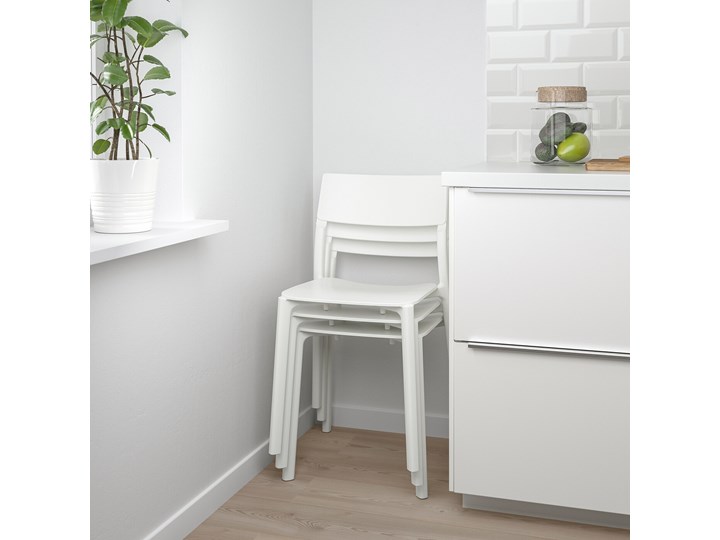 IKEA VANGSTA / JANINGE Stół i 6 krzeseł, biały/biały, 120/180 cm Pomieszczenie Jadalnia Kategoria Stoły z krzesłami