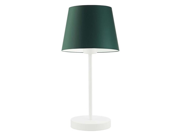 LAMPA DO SALONU PREXA STOŻEK CLASSIC Stal Kolor Zielony Lampa z abażurem Chrom Wysokość 47 cm Lampa biurkowa Styl Nowoczesny