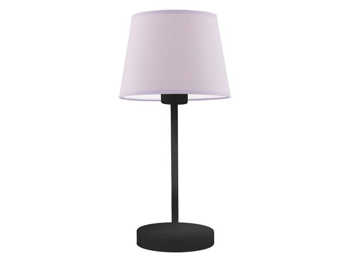 LAMPA NOCNA DO SYPIALNI PREXA STOŻEK CLASSIC Lampa biurkowa Wysokość 47 cm Chrom Lampa z abażurem Stal Kolor Czarny