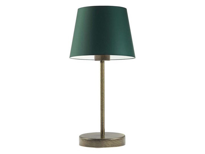 LAMPA BIURKOWA PREXA STOŻEK CLASSIC Wysokość 47 cm Stal Chrom Kolor Zielony Lampa z abażurem Kategoria Lampy stołowe