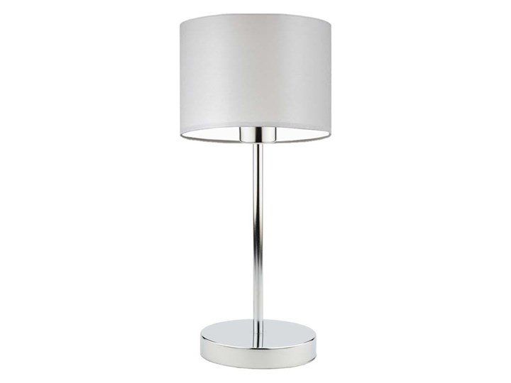 LAMPKA DO SALONU PREXA WALEC CLASSIC Chrom Stal Lampa z abażurem Wysokość 47 cm Lampa biurkowa Kolor Przezroczysty