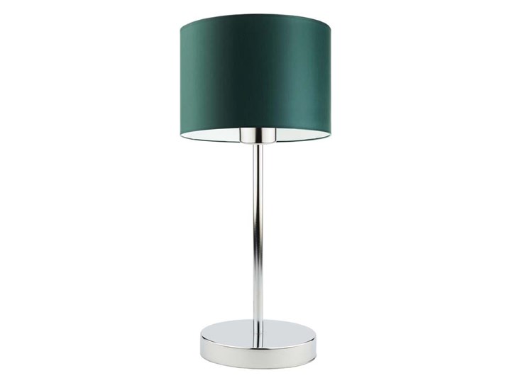 LAMPKA MŁODZIEŻOWA PREXA WALEC CLASSIC Stal Chrom Lampa z abażurem Lampa biurkowa Wysokość 47 cm Styl Nowoczesny