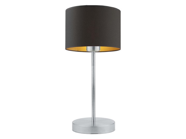 LAMPKA DO SALONU PREXA WALEC GOLDEN Wysokość 47 cm Chrom Lampa z abażurem Lampa biurkowa Stal Kategoria Lampy stołowe