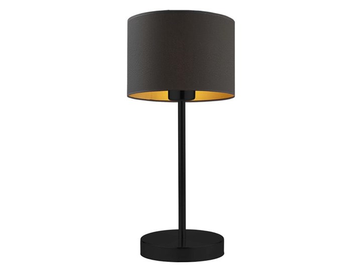 LAMPKA DO SALONU PREXA WALEC GOLDEN Lampa biurkowa Chrom Stal Lampa z abażurem Wysokość 47 cm Styl Nowoczesny