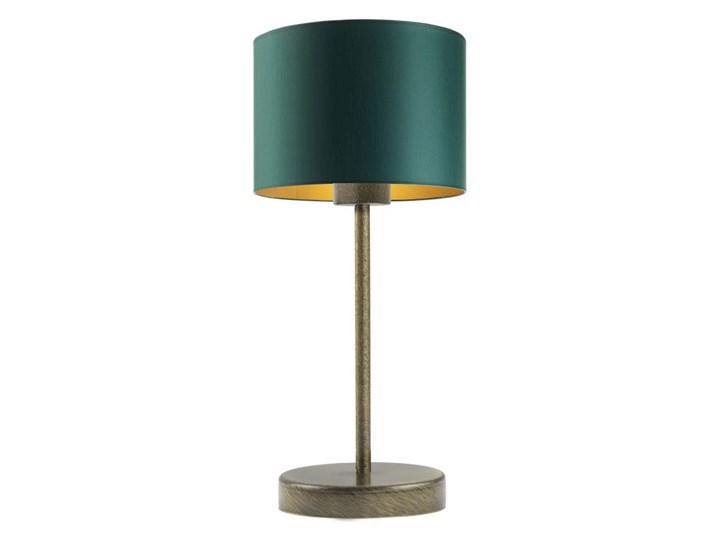 LAMPKA DO SALONU PREXA WALEC GOLDEN Wysokość 47 cm Chrom Lampa z abażurem Lampa biurkowa Stal Kategoria Lampy stołowe