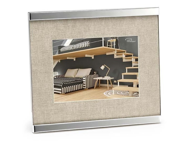Ramka na zdjęcie Home, 13x18cm Philippi Metal Kategoria Ramy i ramki na zdjęcia Kolor Srebrny