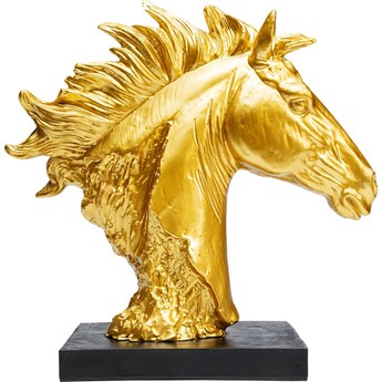 Figurka dekoracyjna złota koń 43x19 cm
