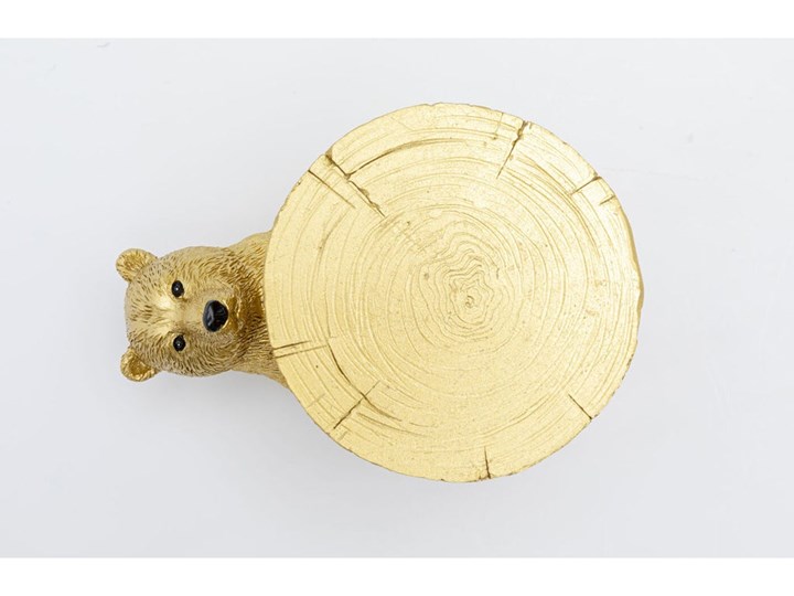 Podkładki pod kubki Playing Bear Ø8 cm złote Kolor Złoty Podkładka pod kubek Kategoria Podkładki kuchenne