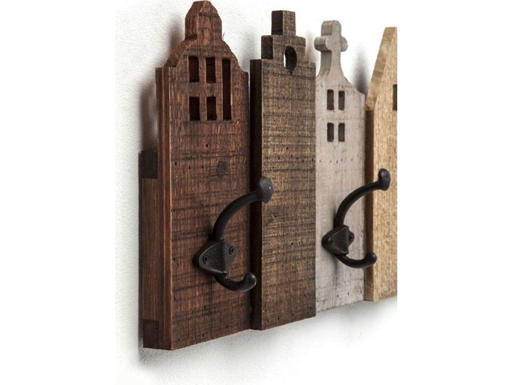 Wieszak Terrace 82x26 cm drewniany Drewno Metal Kolor Biały Kategoria Wieszaki na odzież wierzchnią