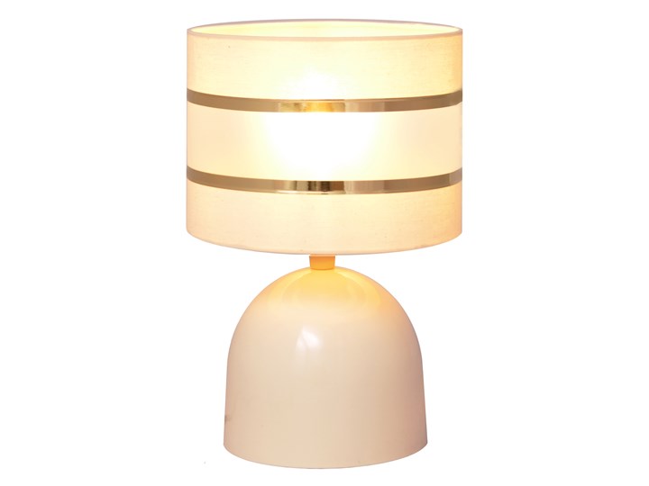 Lampka nocna HELEN B-E 0801/1 EC+GO+MAT Tkanina Mosiądz Chrom Lampa z abażurem Lampa nocna Wysokość 31 cm Tworzywo sztuczne Pomieszczenie Sypialnia