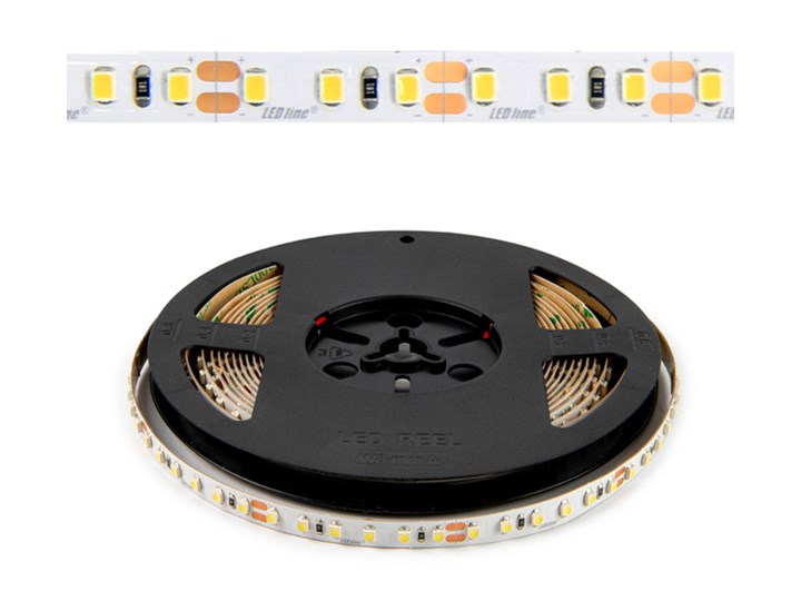 Taśma LED line 600 SMD2835 24V 2700K 9,6W rolka 5m | ciepła