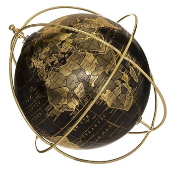 WILD WORLD globus na złotej metalowej podstawie, wys. 24 cm
