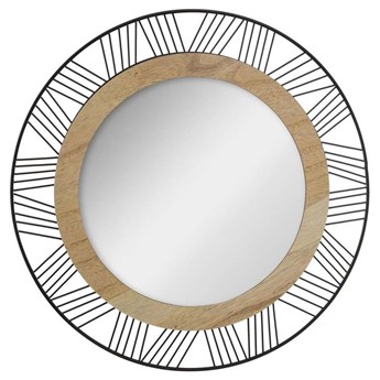 JOEL lustro ścienne okrągłe z metalowymi elementami, Ø 45 cm