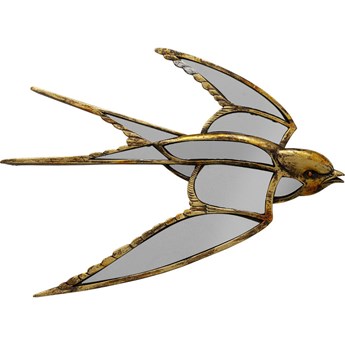 Dekoracja ścienna Swallow 39x31 cm złota postarzana - lustrzana