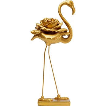 Dekoracja stojąca Rose Flamingo 26x63 cm złota
