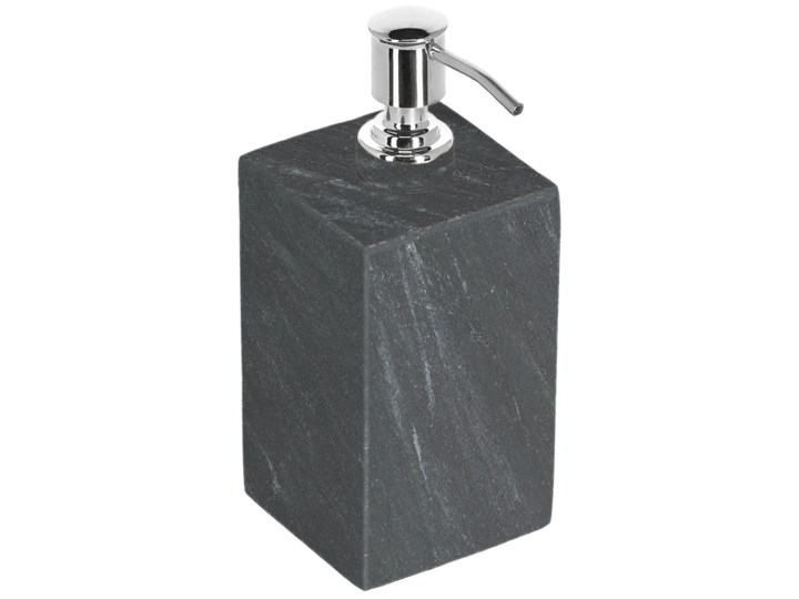 Dozownik mydła metalowy grafitowy 8x8 cm