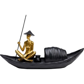 Figurka dekoracyjna złota gondola 18x10 cm