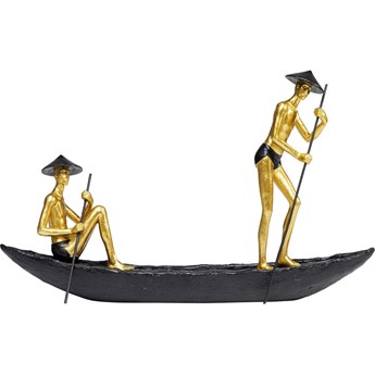 Figurka dekoracyjna Gondolier Team 47x29 cm czarno-złota