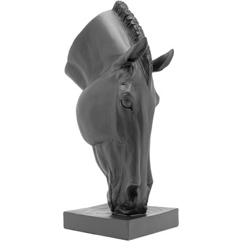 Figurka dekoracyjna czarna koń 30x21 cm