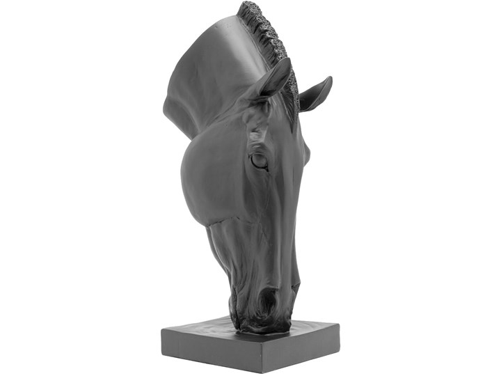Figurka dekoracyjna Horse Face 30x57 cm czarna Zwierzęta Kolor Czarny
