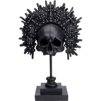 Figurka dekoracyjna czarna czaszka 32x20 cm