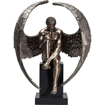 Figurka dekoracyjna brązowa anioł 48x32 cm