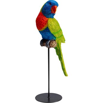 Figurka dekoracyjna zielona papuga 15x12 cm