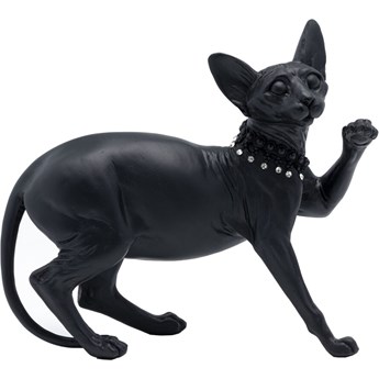 Figurka dekoracyjna czarna siedzący kot 32x13 cm