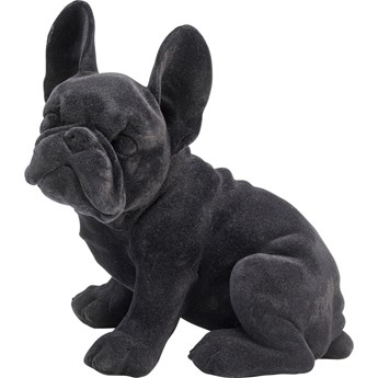 Figurka dekoracyjna czarna bulldog 22x18 cm