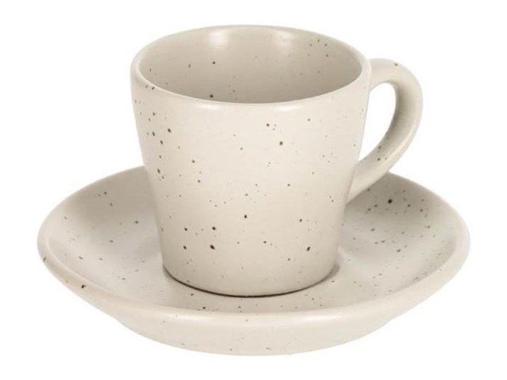 Filiżanka do kawy ze spodkiem Aratani biała Ceramika Filiżanka ze spodkiem Kategoria Filiżanki Filiżanka do herbaty Kolor Biały