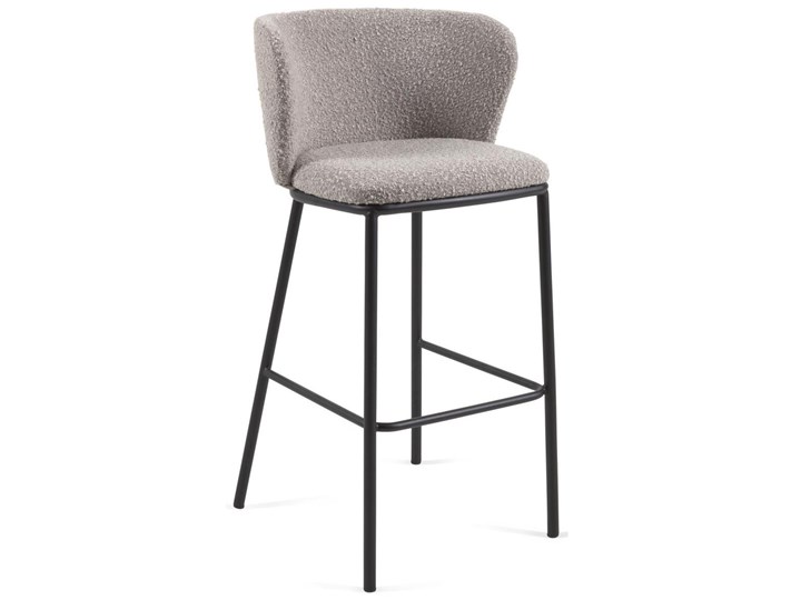 Hoker Ciselia 54x102 cm jasnoszary - nogi czarne Drewno Kategoria Krzesła kuchenne Metal Rodzaj(n) Hokery