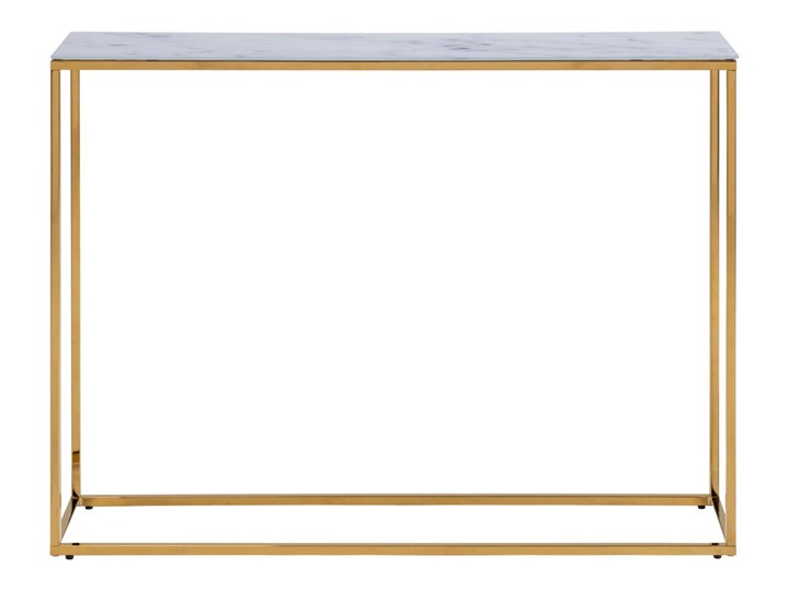 Konsola Estelle 110x81 cm biało-złota Szerokość 110 cm Kolor Złoty Kolor Biały