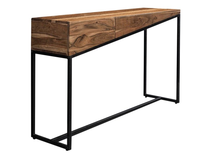 Konsola drewniana industrialna z szufladami 120x35cm Szerokość 120 cm Kategoria Konsole Stojąca Głębokość 35 cm Pomieszczenie Sypialnia