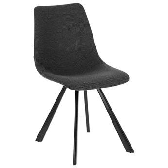 Krzesło w stylu loftowym z ekoskóry ciemnoszare