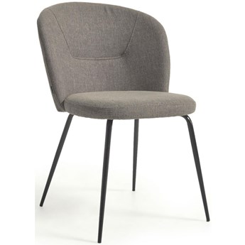 Krzesło 54x81 cm szare - nogi czarne