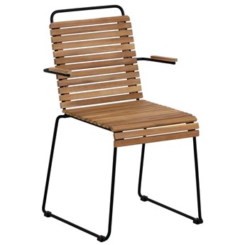 Krzesło Yukari z litego drewna akacjowego i 100% FSC stali galwanizowanej