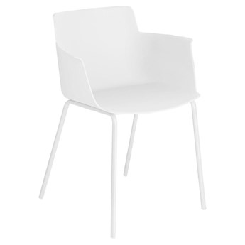 Krzesło Hannia z podłokietnikami białe