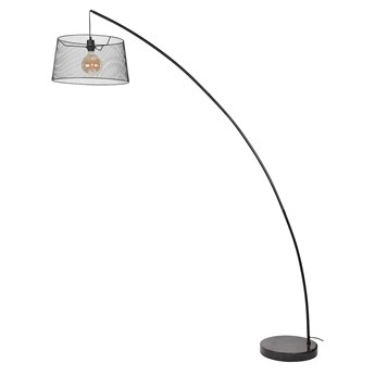 Lampa podłogowa metalowa czarna 206 cm