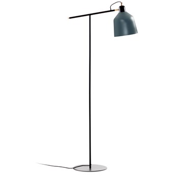 Lampa podłogowa metalowa niebieska 147 cm