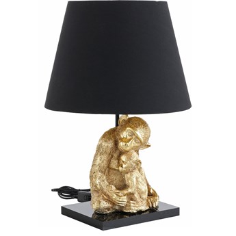 Lampa stołowa Animal Monkey Love Hug Ø33x50 cm czarno-złota