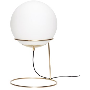 Lampa stołowa metalowa biała 30x53 cm