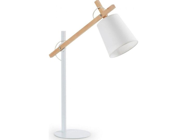 Lampa stołowa Kosta biała Drewno Metal Lampa z abażurem Kategoria Lampy stołowe