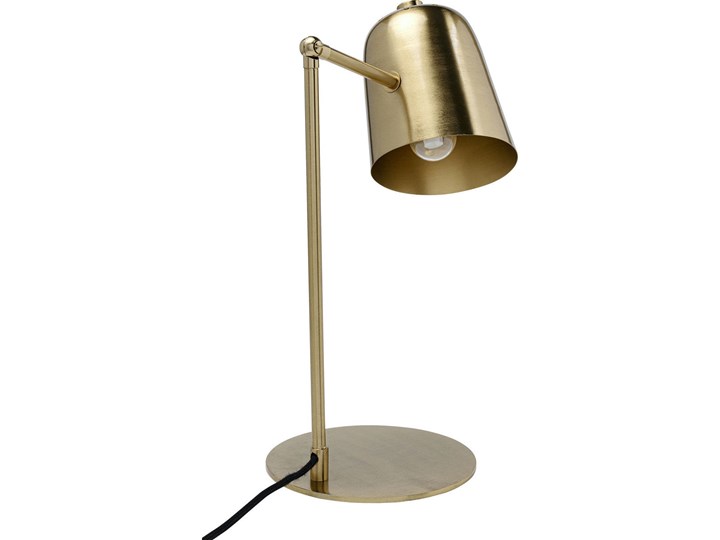 Lampa stołowa Theater 27x56 cm mosiężna Mosiądz Kolor Złoty Stal Kolor Biały