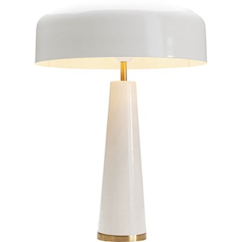 Lampa stołowa LED metalowa biała Ø36x50 cm