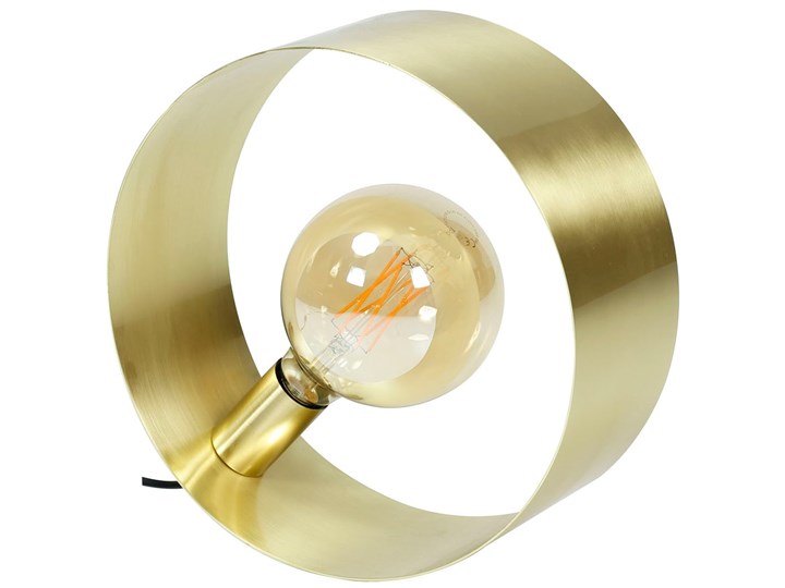 Lampa stołowa metalowa złota Ø30x13 cm