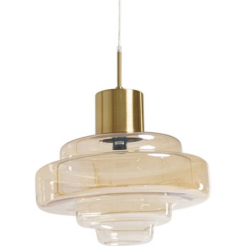 Lampa wisząca Eliza Ø45 cm złota - klosz szklany