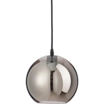 Lampa wisząca z kloszem w kształcie kuli srebrna Ø20x205 cm