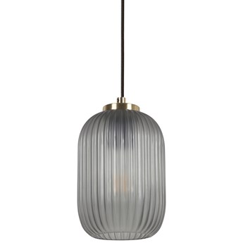 Lampa wisząca Ø12x20 cm klosz szary szklany
